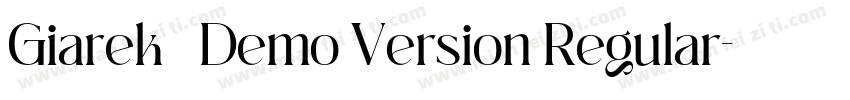 Giarek   Demo Version Regular字体转换